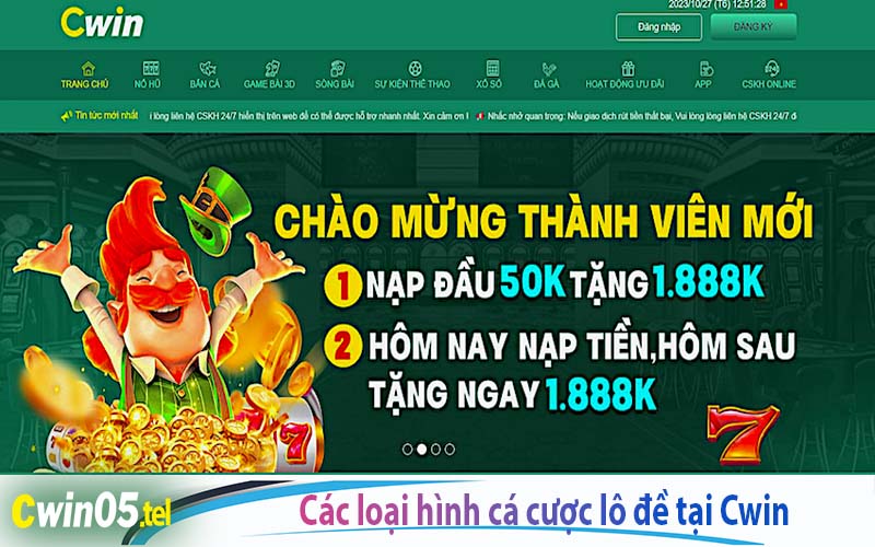 Các loại hình cá cược tại nhà cái lô đề Cwin